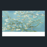 Sticker Rectangulaire Almond Blossom par Van Gogh<br><div class="desc">Vincent van Gogh - Arbre amande fleurissant peint à l'origine en 1890,  Saint Remy,  France en célébration de la naissance de son neveu,  et Vincent,  éponyme.   Cette image a été numériquement rehaussée pour restaurer les couleurs originales et vives - un cadeau parfait pour tout amateur d'art!</div>