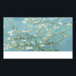 Sticker Rectangulaire Almond Blossom par Van Gogh<br><div class="desc">Vincent van Gogh - Arbre amande fleurissant peint à l'origine en 1890, Saint Remy, France en célébration de la naissance de son neveu, et Vincent, éponyme. Cette image a été numériquement rehaussée pour restaurer les couleurs originales et vives - un cadeau parfait pour tout amateur d'art!</div>