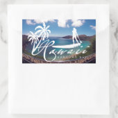 Sticker Rectangulaire Aloha Hawaii Se Déplace (Sac)