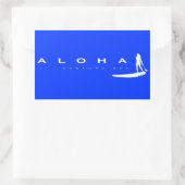 Sticker Rectangulaire Aloha Hawaii Se Déplace (Sac)