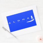 Sticker Rectangulaire Aloha Hawaii Se Déplace (Enveloppe)