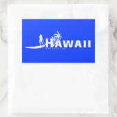 Sticker Rectangulaire Aloha Hawaii Se Déplace (Sac)