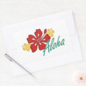 Sticker Rectangulaire Aloha Hibiscus (Enveloppe)