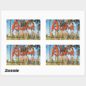 Sticker Rectangulaire Aloha Hula (Feuille)