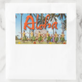 Sticker Rectangulaire Aloha Hula (Sac)