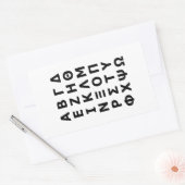 Sticker Rectangulaire Alphabet grec (Enveloppe)