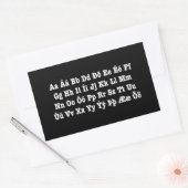 Sticker Rectangulaire Alphabet islandais [Íslenska Stafrófið] (Enveloppe)