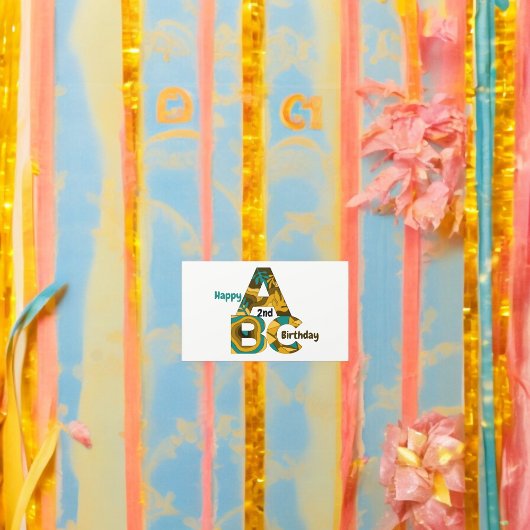 Sticker Rectangulaire Alphabets Anniversaire