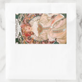 Sticker Rectangulaire Alphonse Mucha F. Champenois (Sac)