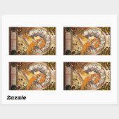 Sticker Rectangulaire Alphonse Mucha Zodiac (Feuille)