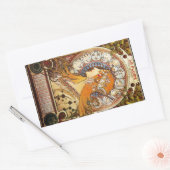 Sticker Rectangulaire Alphonse Mucha Zodiac (Enveloppe)