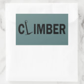 Sticker Rectangulaire Alpiniste d'escalades (Sac)