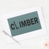 Sticker Rectangulaire Alpiniste d'escalades (Enveloppe)