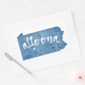 Sticker Rectangulaire Altoona Pennsylvania Wood Grain (Enveloppe)