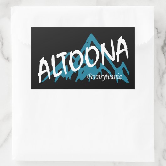 Sticker Rectangulaire Altoona Pennsylvanie (Sac)