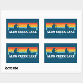 Sticker Rectangulaire Alum Creek Lake Ohio Canoe (Feuille)