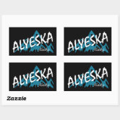 Sticker Rectangulaire Alyeska Alaska Mountains (Feuille)