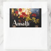Sticker Rectangulaire Amalfi Italie Poster de voyage Graphique d'art (Sac)