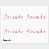 Sticker Rectangulaire Amanda (Feuille)