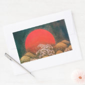 Sticker Rectangulaire AMATÉRASU, GODDESS SOLEIL, noir rouge (Enveloppe)