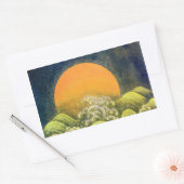 Sticker Rectangulaire AMATÉRASU, GODDESS SOLEIL, vert jaune noir (Enveloppe)