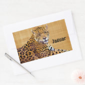 Sticker Rectangulaire Amateur de gros chat Jaguar tacheté #Cadeau (Enveloppe)