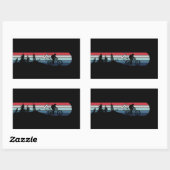 Sticker Rectangulaire Amateur de VTT (Feuille)
