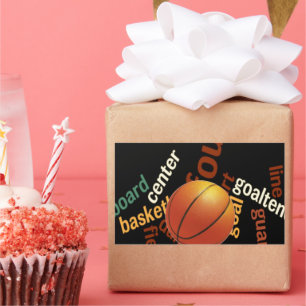 Sticker Rectangulaire Amateurs de basket-ball Hoops.