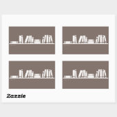 Sticker Rectangulaire Amateurs de livres ! (Feuille)