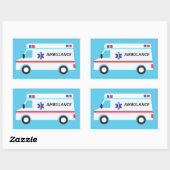 Sticker Rectangulaire Ambulance (Feuille)