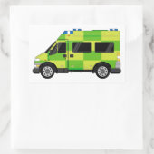 Sticker Rectangulaire Ambulance de dessin (Sac)