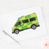 Sticker Rectangulaire Ambulance de dessin (Enveloppe)