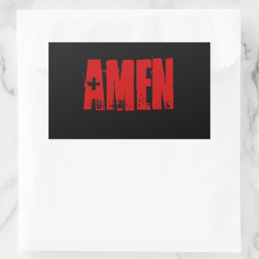 Sticker Rectangulaire Amen (Sac)