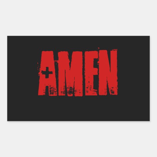 Sticker Rectangulaire Amen (Devant)