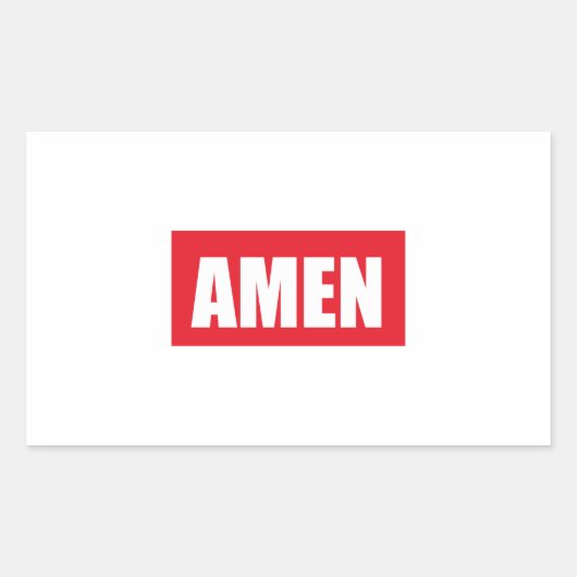 Sticker Rectangulaire Amen (Devant)