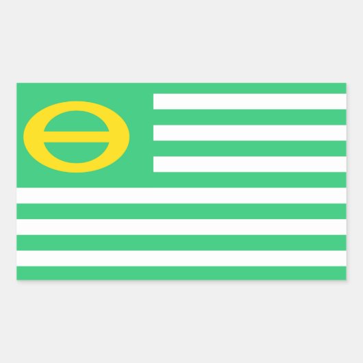 Sticker Rectangulaire américain écologie drapeau vert (Devant)