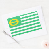 Sticker Rectangulaire américain écologie drapeau vert (Enveloppe)