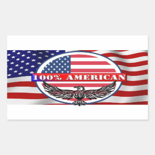 Sticker Rectangulaire Américain pur