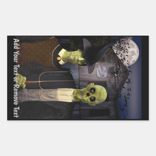 Sticker Rectangulaire American Gothic Halloween Haunted House (Devant)