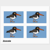 Sticker Rectangulaire American Oystercatcher (Feuille)