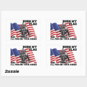 Sticker Rectangulaire American Patriot  (Feuille)