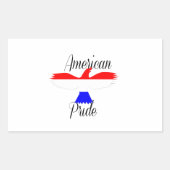 Sticker Rectangulaire American Pride (Devant)