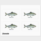 Sticker Rectangulaire American Shad (Feuille)