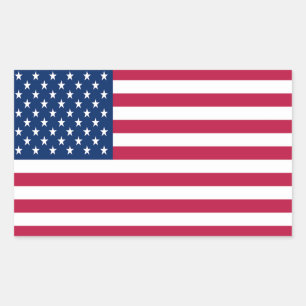 Sticker Rectangulaire American USA Flag Pride Design-76353