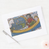 Sticker Rectangulaire Amerigo Vespucci Explorer sur une carte des Amériq (Enveloppe)