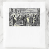 Sticker Rectangulaire Amérindiens (Sac)