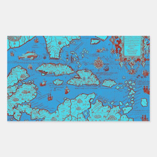 Sticker Rectangulaire Amérique centrale ("America Occidentalis") (Devant)