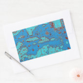 Sticker Rectangulaire Amérique centrale ("America Occidentalis") (Enveloppe)