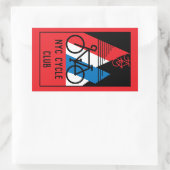 Sticker Rectangulaire Amérique cycliste (Sac)