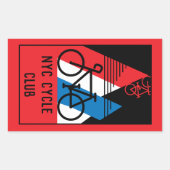 Sticker Rectangulaire Amérique cycliste (Devant)